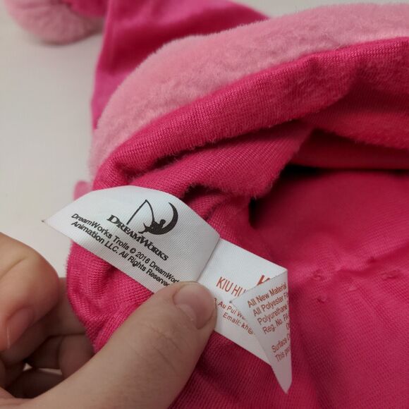 Dreamworks Trolls Girl's Poppy Christmas Cap Hat Pink Vegan Fur Pom Pom - Picture 8 of 9